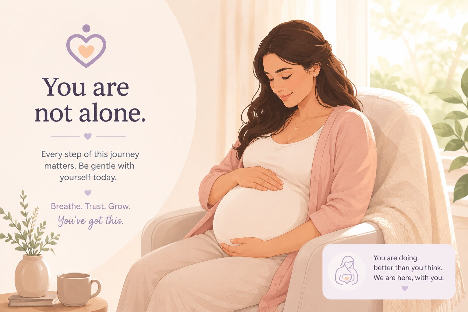 A quiet, supportive moment during emotional recovery after an ectopic pregnancy